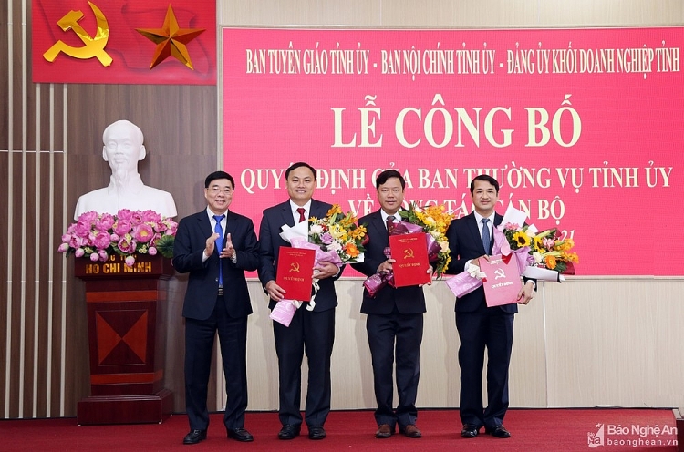 Bổ nhiệm nhân sự, lãnh đạo mới Nghệ An, Hà Tĩnh, Bình Định