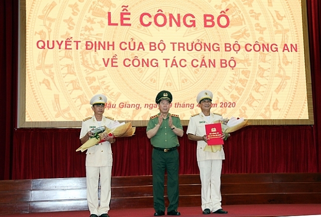 bo nhiem lanh dao moi cong an lai chau hau giang va dak nong