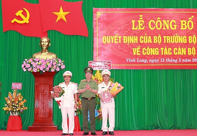 Điều động, bổ nhiệm lãnh đạo Công an tỉnh Vĩnh Long