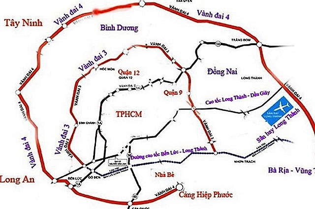Sơ đồ quy hoạch các tuyến đường Vành đai 3 và 4. Ảnh: Lao Động
