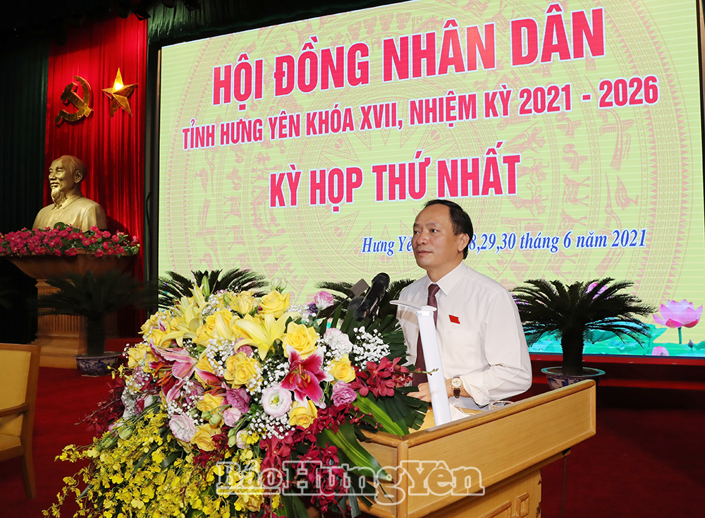 Ông Trần Quốc Văn tái đắc cử Chủ tịch UBND tỉnh Hưng Yên