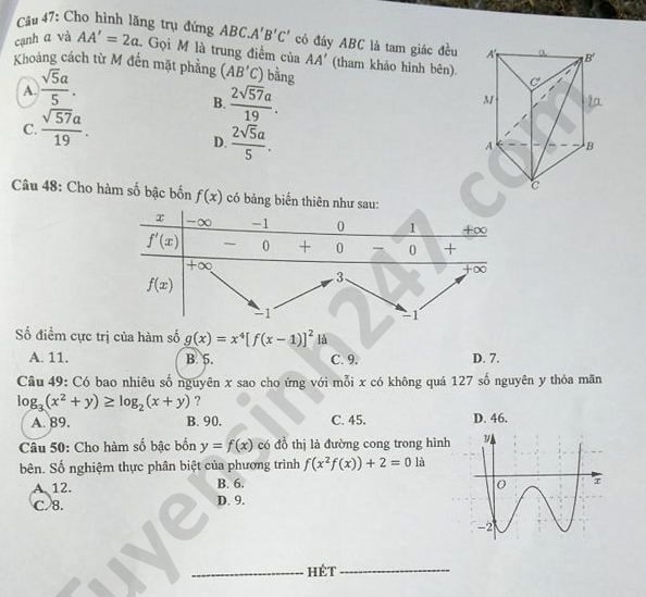 0446 de thi tot nghiep thpt mon toan 2020 ma 113 5 result