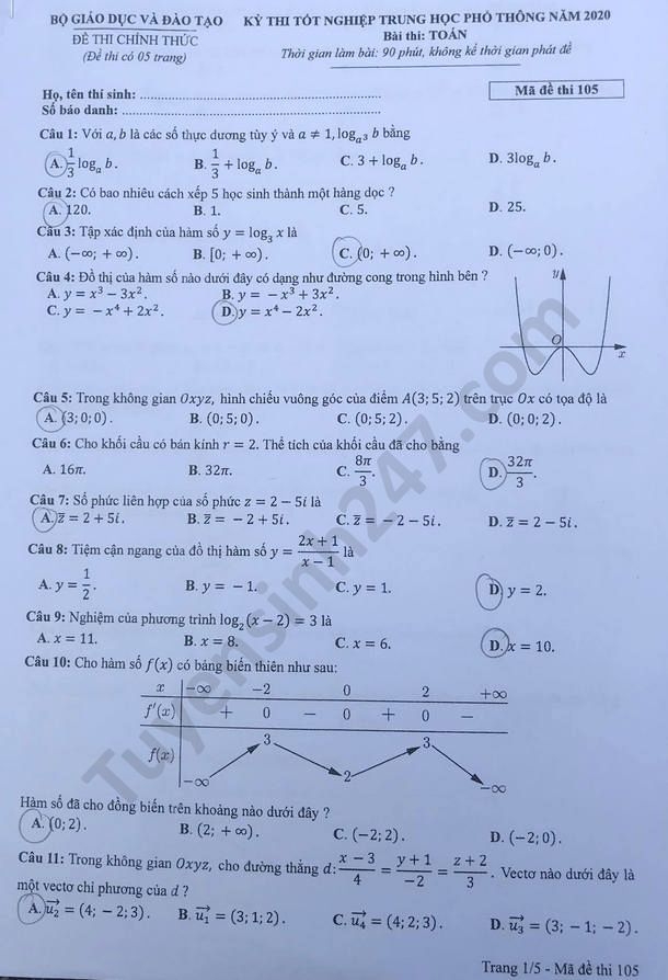 1131 de thi tot nghiep thpt mon toan 2020 105 1 result