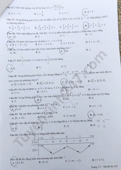 3914 de thi tot nghiep thpt mon toan 2020 ma 107 2 result