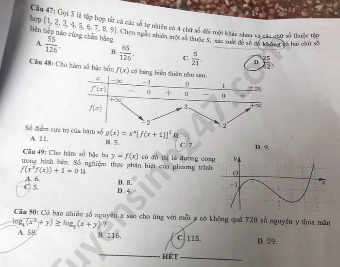 4500 de thi tot nghiep thpt mon toan 2020 ma 109 tr5 result