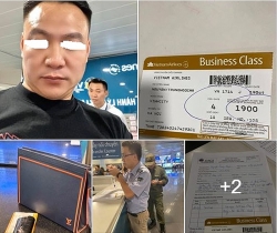 hanh khach dau bung may bay vietnam airlines ha canh khan cap xuong an do