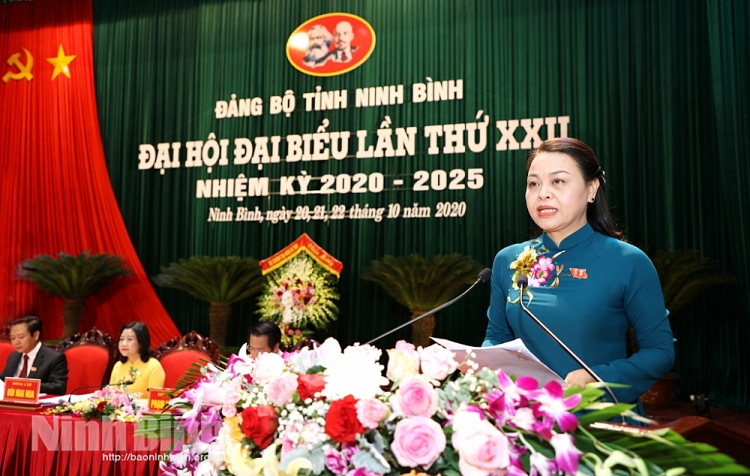 Bí thư Tỉnh ủy Ninh Bình, bà Nguyễn Thị Thu Hà (Ảnh: Báo Ninh Bình)