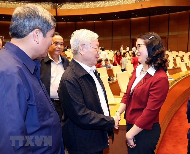tong bi thu chu tich nuoc nguyen phu trong du phien chat van