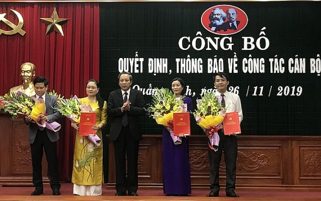 nhan su lanh dao moi tai soc trang quang binh quang ngai