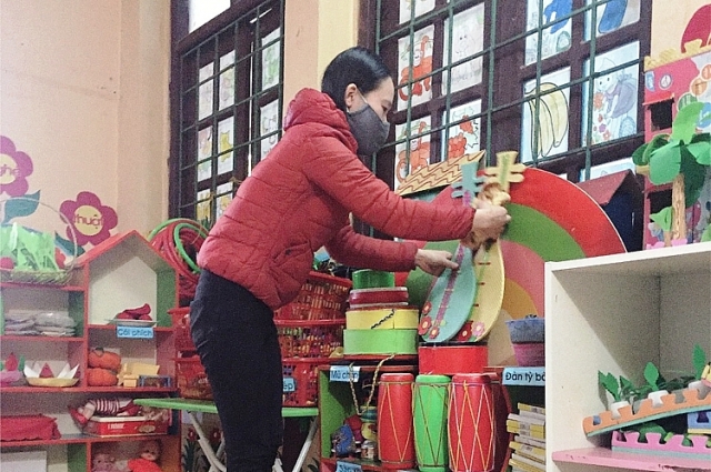tuan hoc dau tien tai truong man non dao tu sau khi tam nghi phong dich covid 19