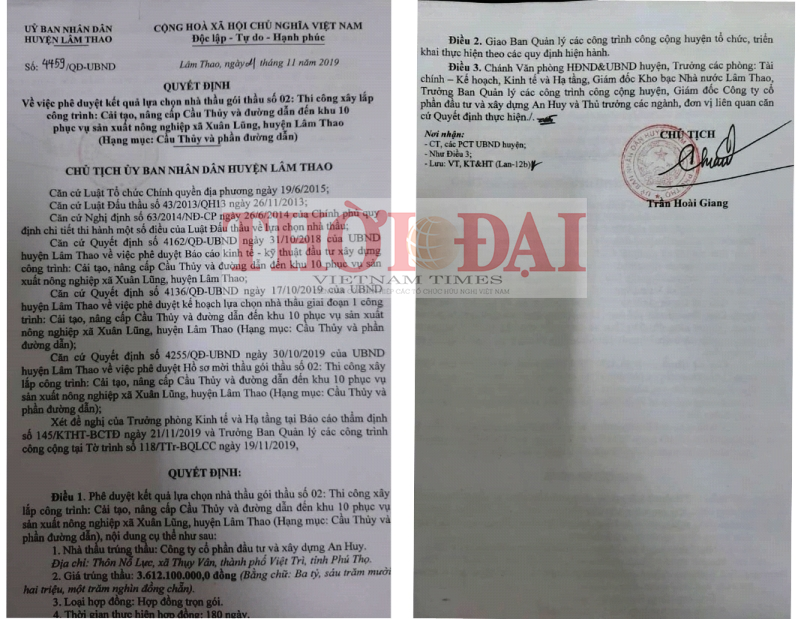 phu tho vi sao mot so goi thau hang ty dong o huyen lam thao trung thau sat gia