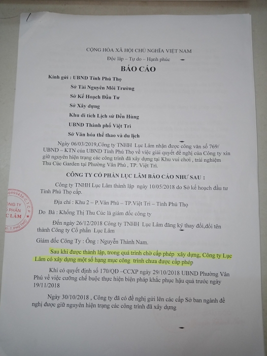 phu tho i ach thao do cac cong trinh xay dung trai phep tai den hung