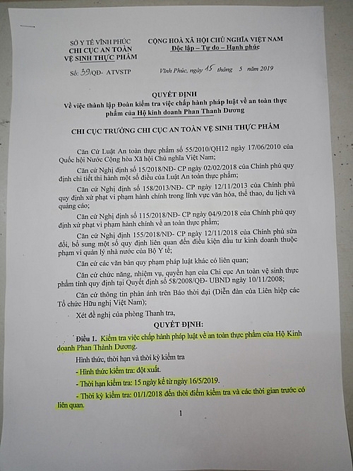 vinh phuc kiem tra chap hanh phap luat an toan thuc pham nuoc aqualavie