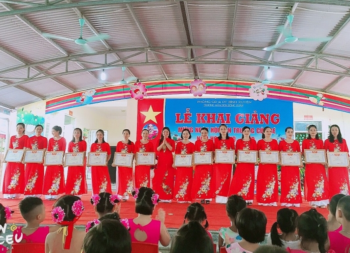 truong mam non dong xuan noi uom mam tuoi tho