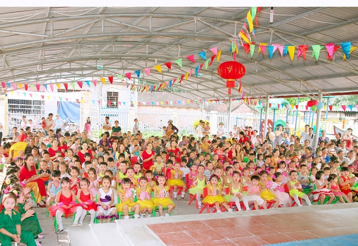 truong mam non dong xuan noi uom mam tuoi tho