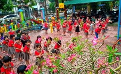 Những “Búp măng non” trường Mầm non Hương Canh phát triển toàn diện thể chất và tinh thần