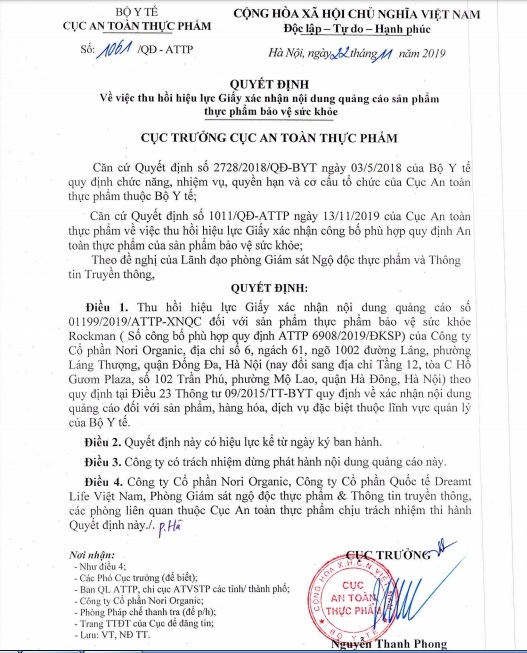 vien sui rockman tang cuong sinh ly bi thu hoi giay xac nhan noi dung quang cao