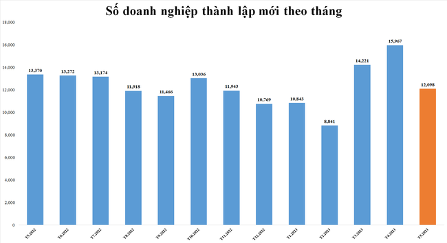 Doanh nghiệp thành lập mới tháng 5 giảm mạnh cả về lượng và vốn so với tháng 4 ảnh 2