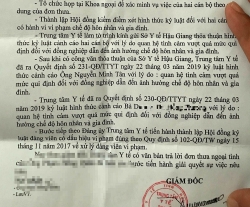 Vụ "quan hệ tình cảm" ở Trung tâm y tế Long Mỹ: Kỷ luật cảnh cáo