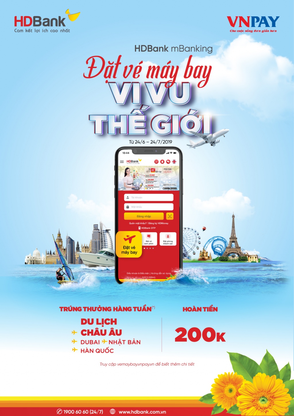 vi vu chau au mien phi cung hdbank mbanking