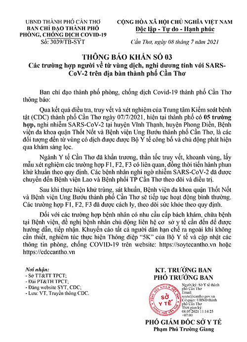 Nhiều địa phương ở miền Tây có ca nghi mắc Covid-19