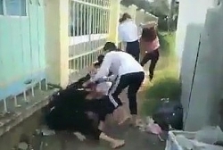 Xôn xao clip nữ sinh lớp 8 hành hung nữ sinh lớp 6 ở Đồng Tháp
