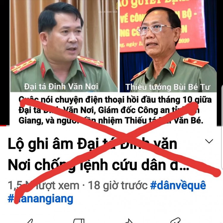 Kẻ phản động cắt ghép ghi âm của Giám đốc Công an An Giang nhằm bôi nhọ