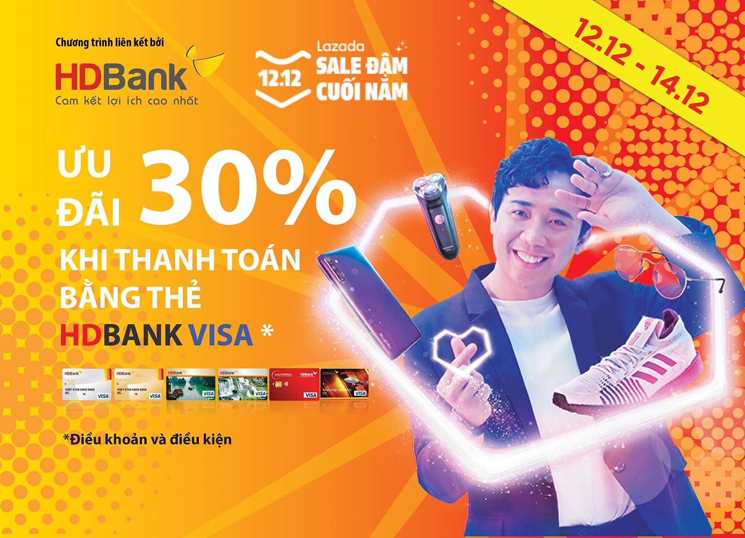 uu dai hoan tien len den 30 tren lazada khi su dung the hdbank
