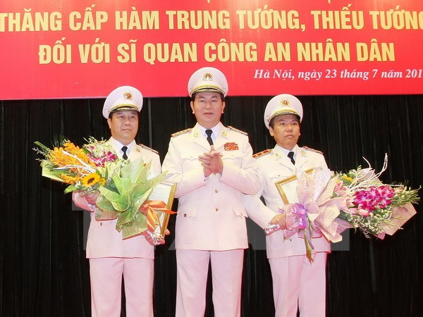 trao quyet dinh thang cap bac ham cap tuong cong an