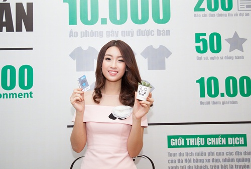 hoa hau my linh mc phan anh chung tay quyet sach cho ha noi quyet xanh