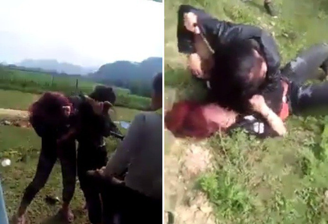 mau thuan tinh cam 2 nu sinh thpt hen nhau ra quyet dau