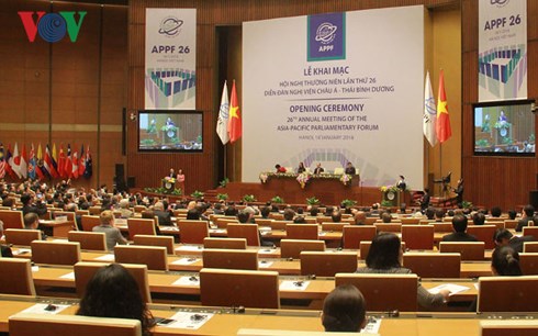 dien dan hop tac nghi vien chau a thai binh duong appf 26 chinh thuc khai mac tai ha noi