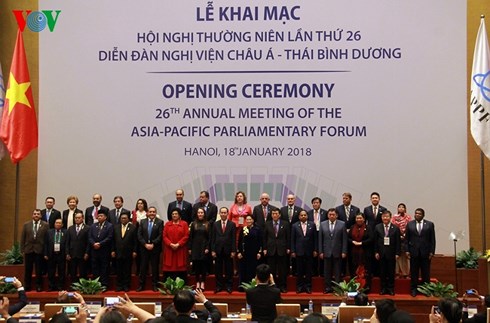 dien dan hop tac nghi vien chau a thai binh duong appf 26 chinh thuc khai mac tai ha noi