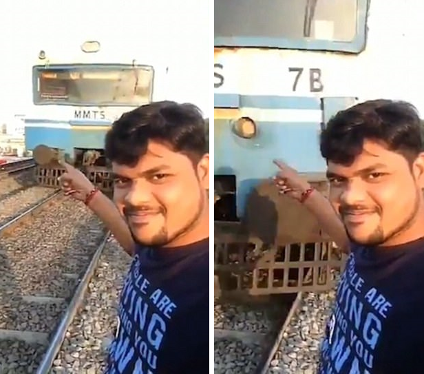 dang chup anh tu suong nam thanh nien suyt chut nua mat mang