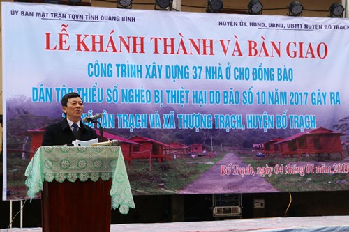 quang binh ban giao 37 ngoi nha cho 37 ho ngheo dong bao dan toc thieu so