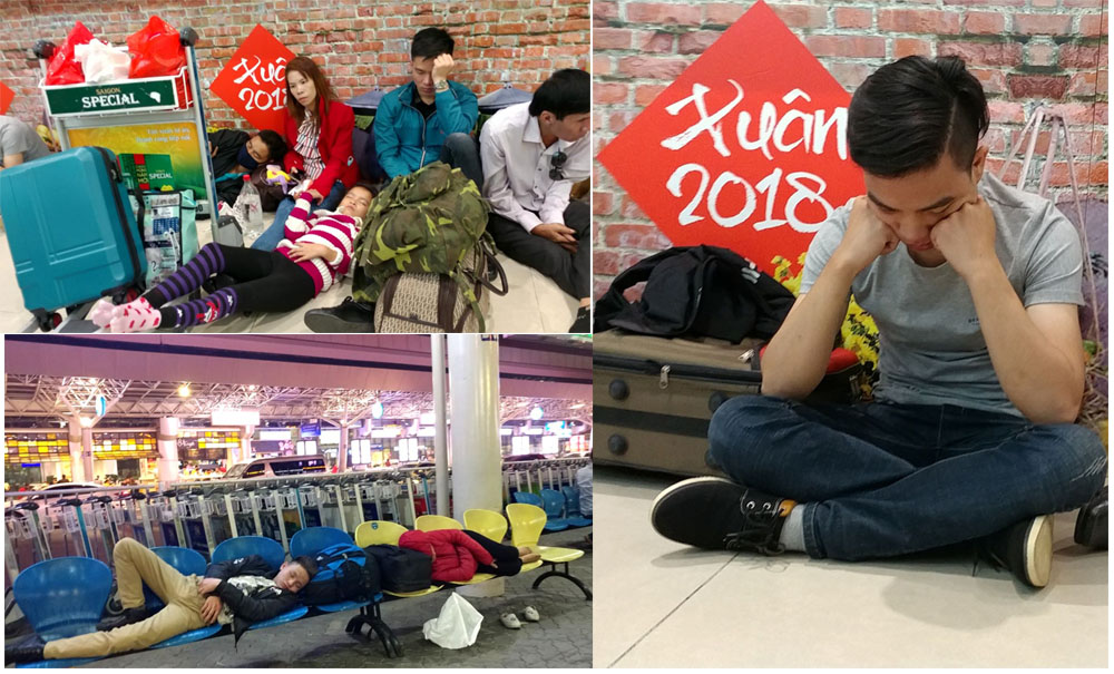 trang dem o tan son nhat cho chuyen bay ve que don tet