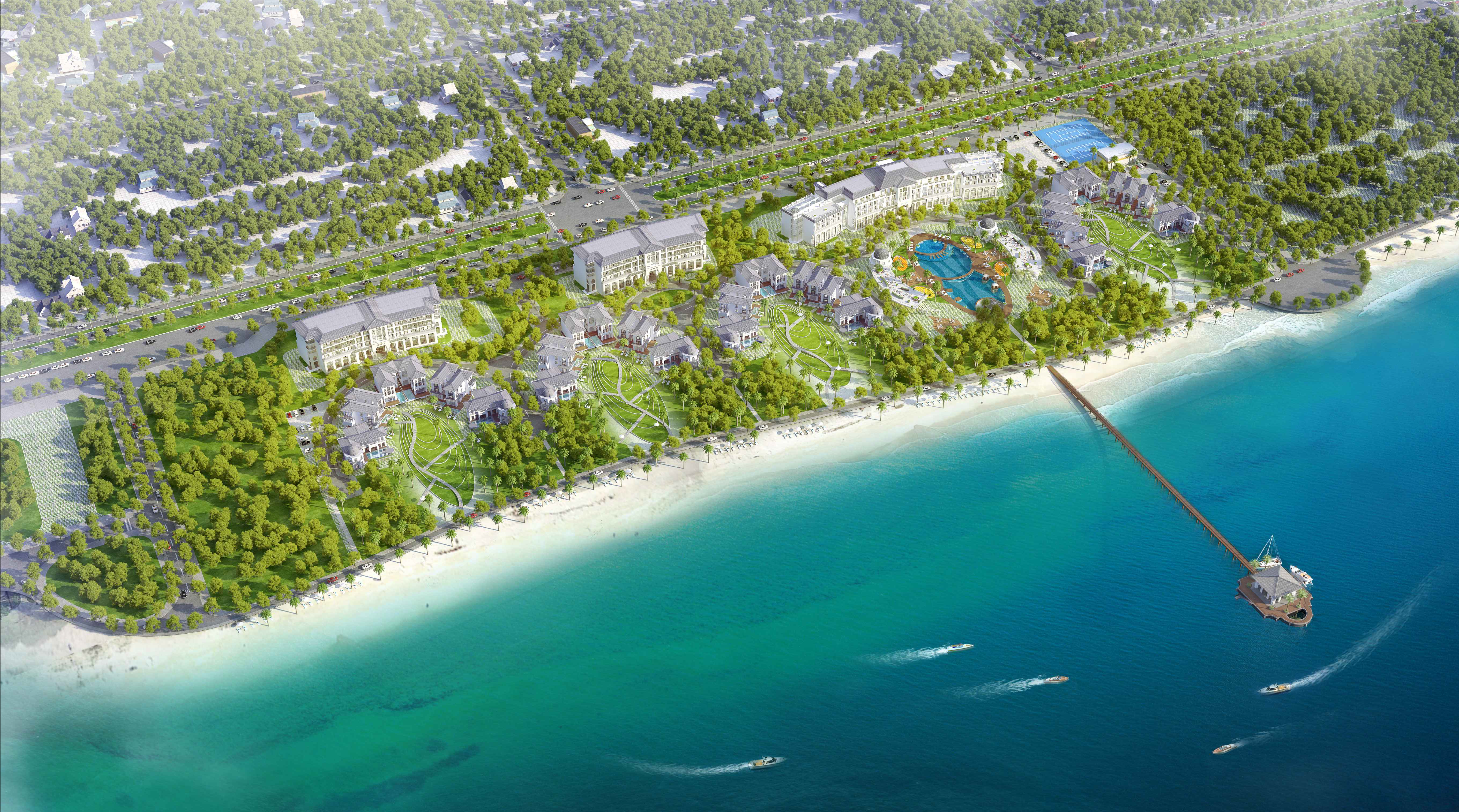 du an golden resort trai tim xanh ben bo bien quang binh