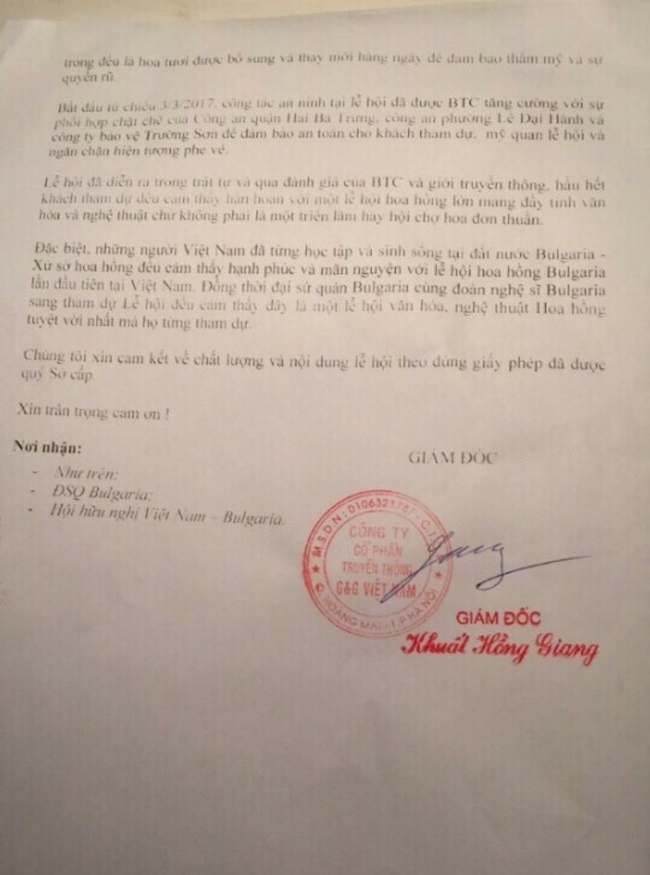 btc le hoi hoa hong bulgaria o ha noi le hoi dien ra trat tu khach tham du deu cam thay han hoan