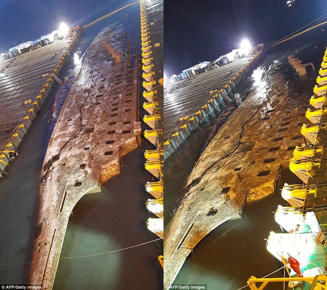 chum anh lanh nguoi voi hinh anh pha sewol gi set nghiem trong sau 3 nam chim sau duoi day dai duong