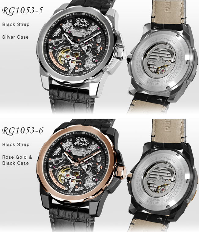 griffin emblem tiep tuc cong pha lang dong ho cao cap voi 2 nhanh san pham nam da quy day cuon hut