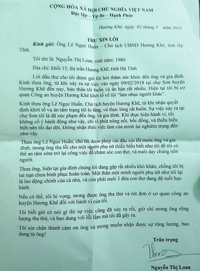 tieu thuong do chai tiet lon len nguoi chu tich huyen viet thu tran tinh