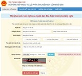 he thong tiep nhan tra loi phan anh kien nghi cua nguoi dan chinh thuc hoat dong