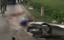 ha noi tai nan thuong tam nguoi phu nu di xe may bi xe tai can dut doi nguoi