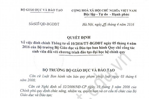 bo quy dinh cam sinh vien chia se noi dung dung tuc