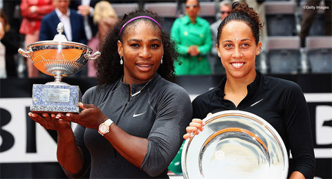 serena williams dang quang rome masters lan thu 4
