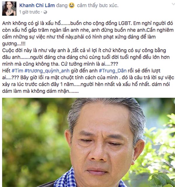 phan ung cua sao viet truoc cau noi xuc pham nghe si trung dan cua huong giang idol