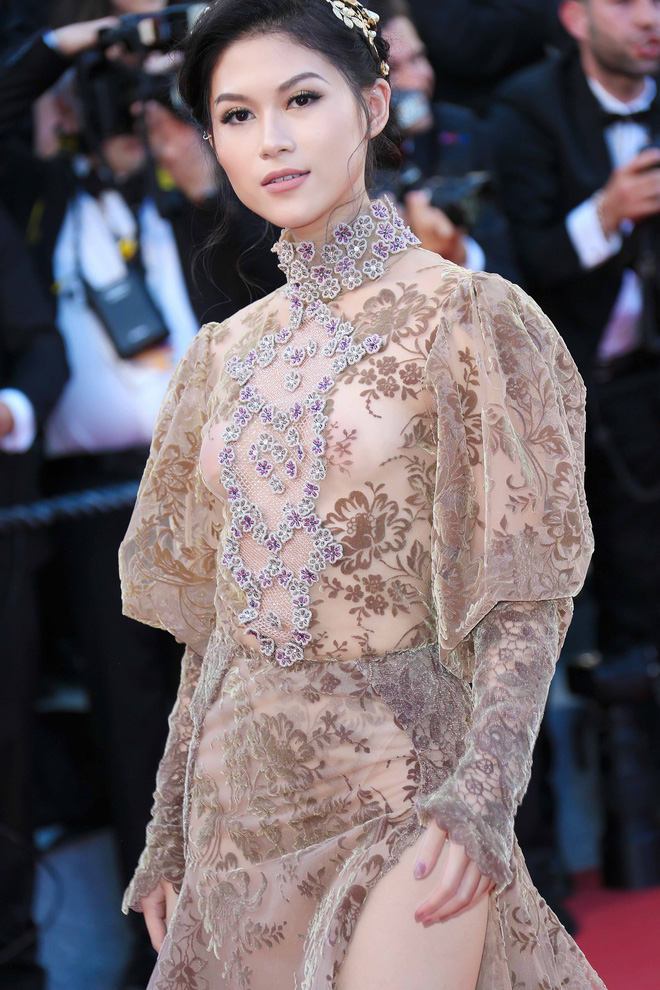 ngoc thanh tam mac goi cam do sac cung dan sao hollywood tai cannes 2017