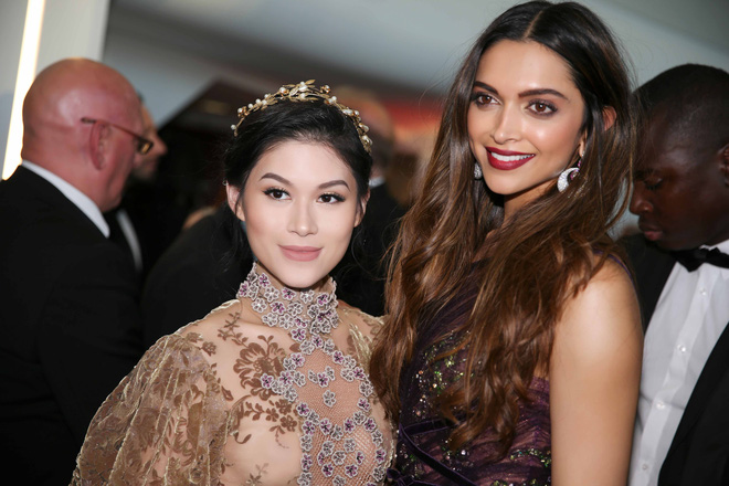 ngoc thanh tam mac goi cam do sac cung dan sao hollywood tai cannes 2017