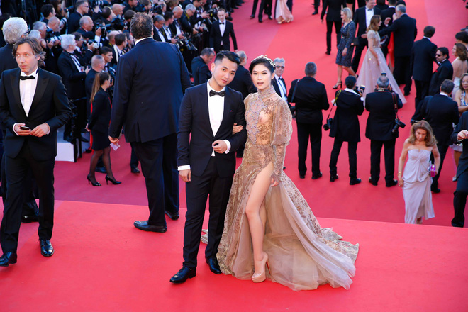 ngoc thanh tam mac goi cam do sac cung dan sao hollywood tai cannes 2017