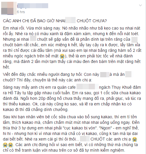 khach phan anh nhai trung phan chuot o quan cafe tai ha noi quan ly cua hang len tieng